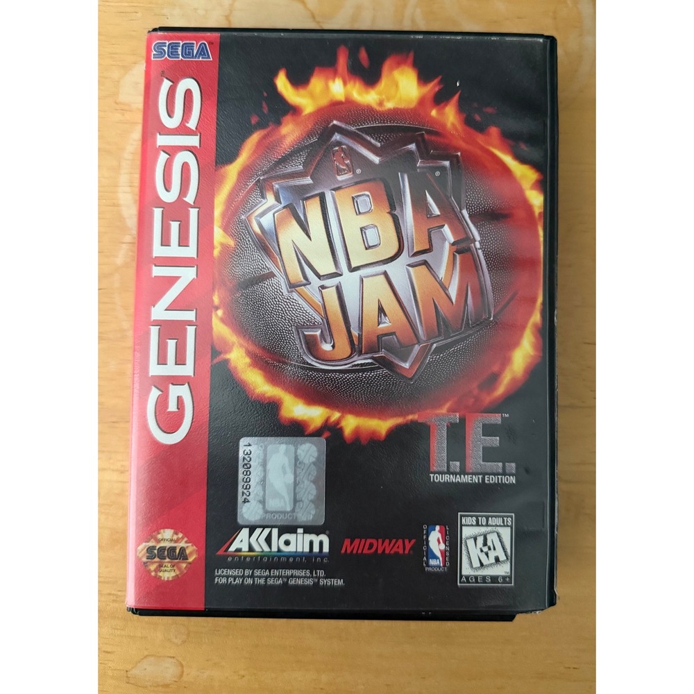 NBA Jam Tournament Edition Sega Genesis Game CIB Case Manual T.E. Midway Tested